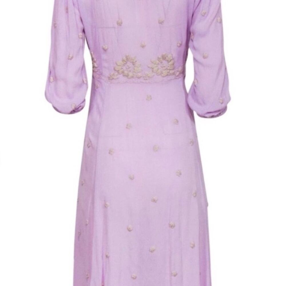 Free People Fable Dusty Lavender Embroidered Maxi Dress - Picture 5 of 16